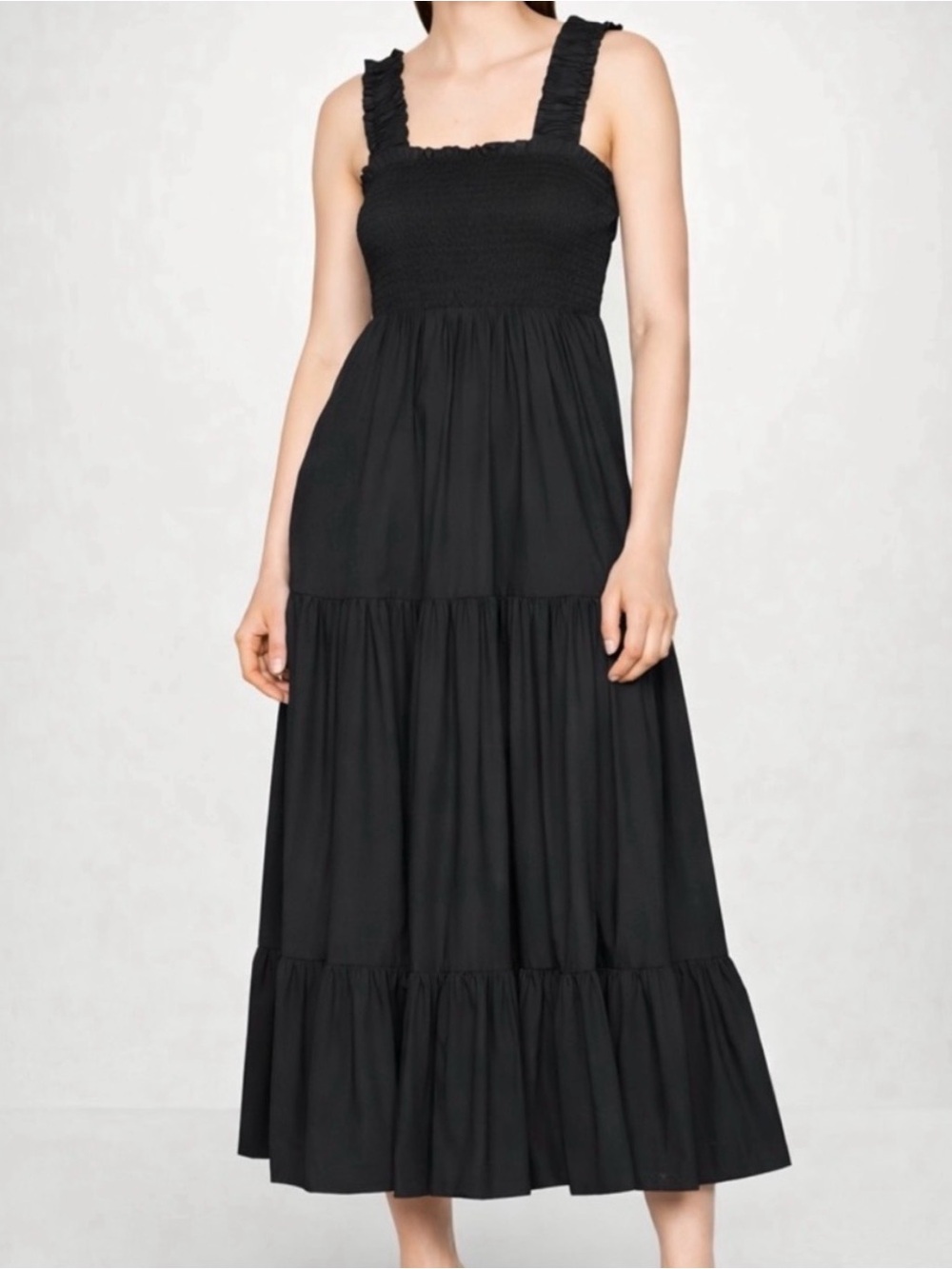 Abercrombie Black Tiered Maxi Dress